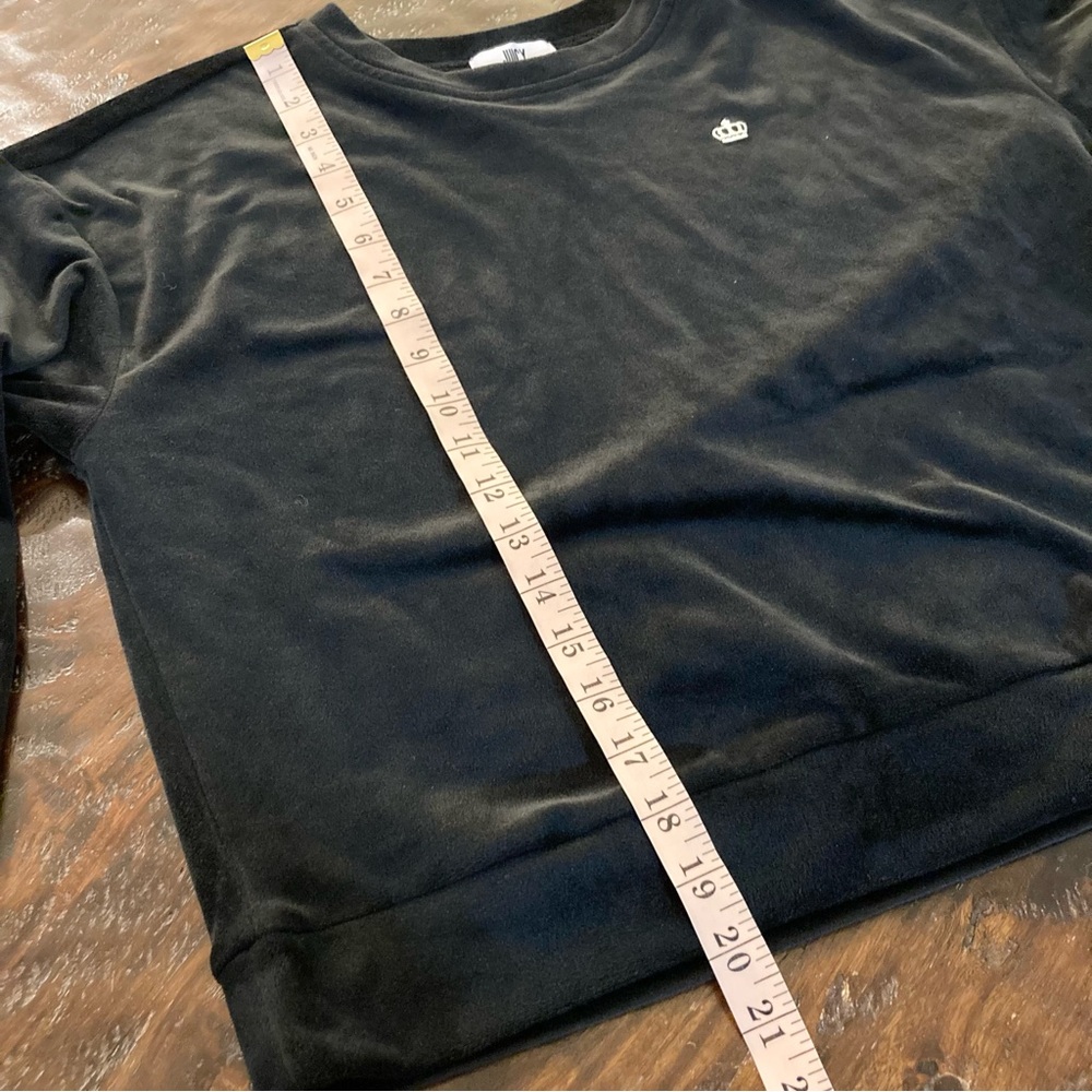Juicy Couture Black Velvet Tracksuit Velour Set Jogger Pants Top Size S Small - Picture 8 of 10